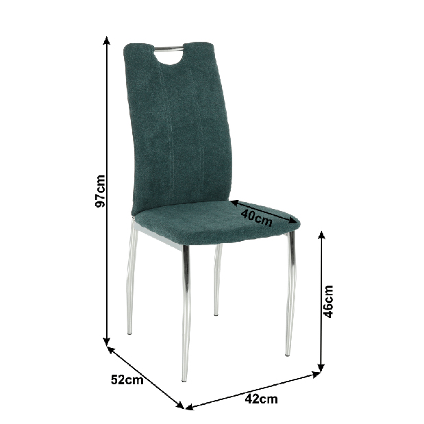 Jedálenská stolička Odile new (azúrová)