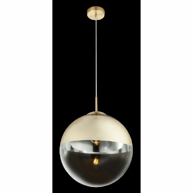 Závesné svietidlo Varus 15858 (moderné/dizajnové) (zlatá + priehľadná)