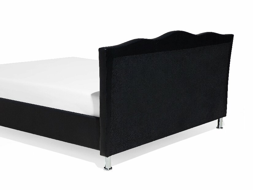 Manželská posteľ 160 cm MATH (s roštom a úl. priestorom) (čierna)