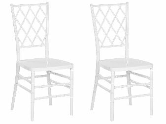 Set 2 ks. jedálenských stoličiek CLARO (biela)