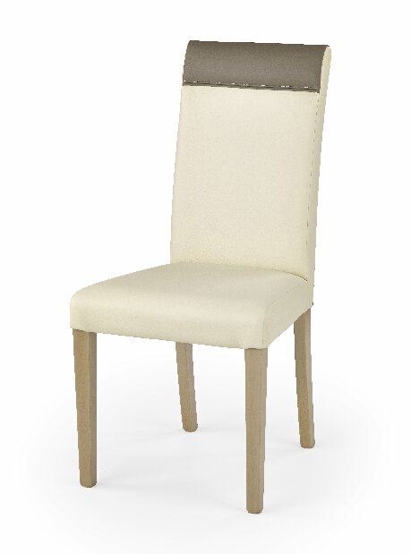 Jedálenská stolička Nery (dub sonoma + krémová + béžová) *výpredaj