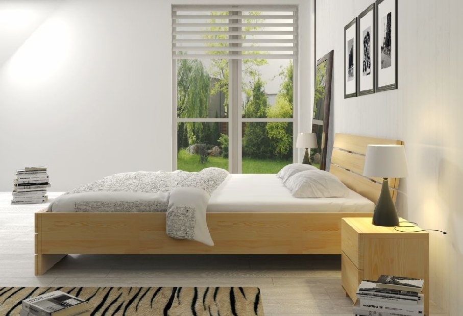 Manželská posteľ 180 cm Naturlig Lorenskog High (borovica) (s roštom) *výpredaj