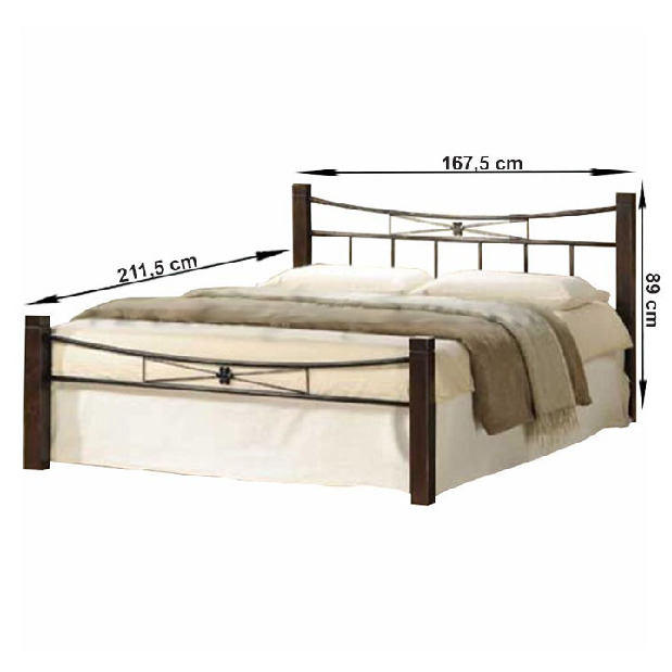 Manželská posteľ 160 cm Paula (s roštom) *výpredaj