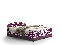 Manželská posteľ  Boxspring 140 cm Orlando (vzor + fialová) (s matracom a úložným priestorom)
