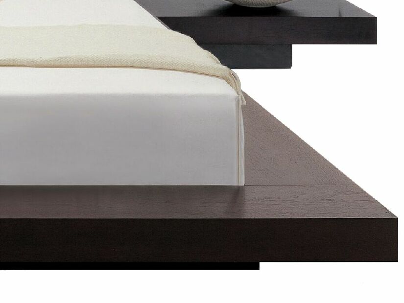 Manželská vodná posteľ 180 cm Zendaya (tmavé drevo) (s matracom)