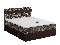 Manželská posteľ  Boxspring 160x200 cm Mimosa (melírovaná hnedá + tmavohnedá) (s roštom a matracom)