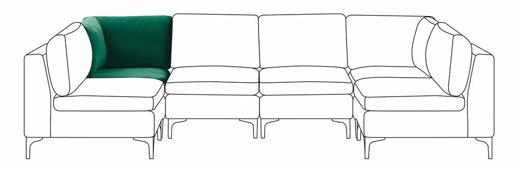 Rohový modul sedačky EVENA (zelená)