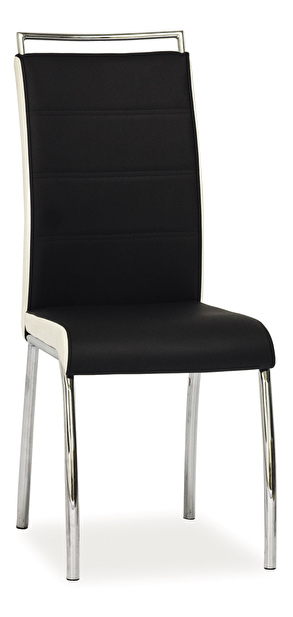 Jedálenská stolička H-442 (ekokoža čierna + biela)