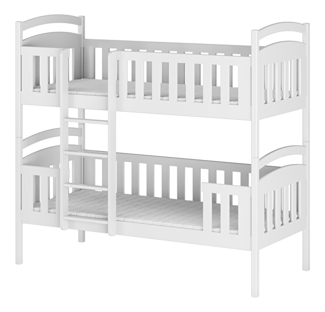 Detská posteľ 90 x 200 cm Fermin (s roštom a úl. priestorom) (biela)