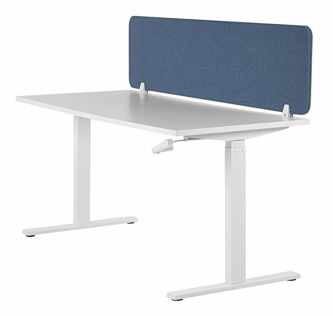 Prepážka na pracovný stôl 130x40 cm Whitley (modrá)