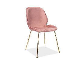 Jedálenská stolička Alisia (ružová + zlatá)