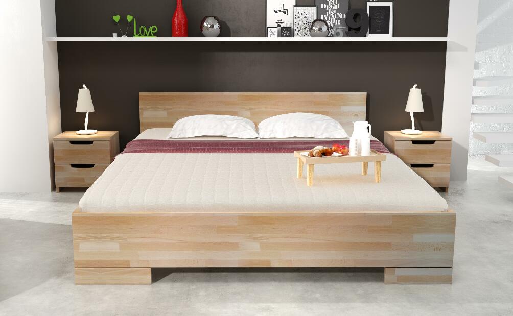 Manželská posteľ 180 cm Naturlig Stalander Maxi Long ST (buk) (s roštom a úl. priestorom)