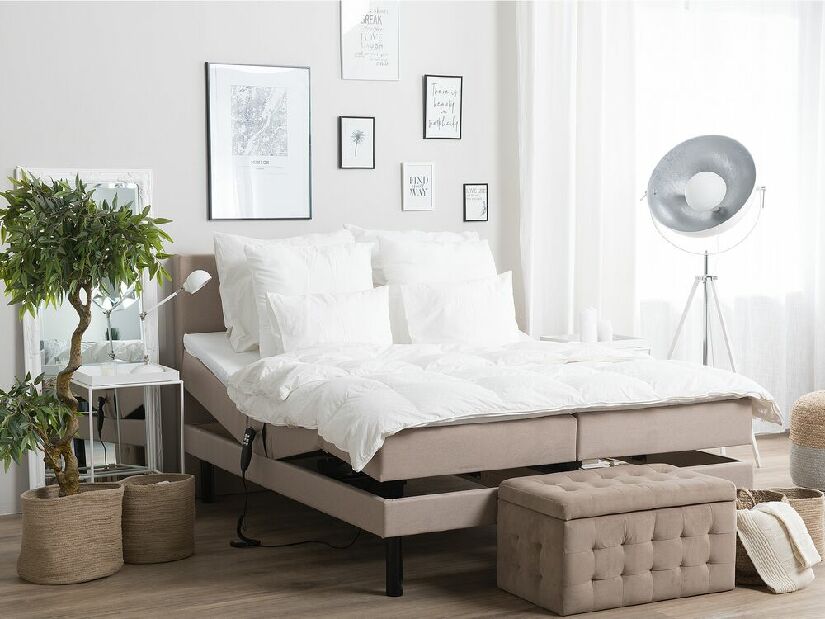 Manželská posteľ 180 cm ERLE (béžová)
