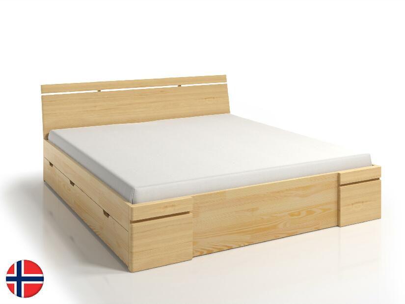 Manželská posteľ 180 cm Naturlig Bavergen Maxi DR (borovica) (s roštom a úl. priestorom)