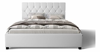 Manželská posteľ 160 cm Sylvie (biela) (s roštom a úložným priestorom)