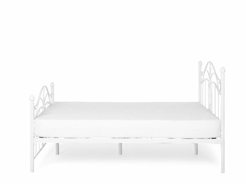 Manželská posteľ 160 cm ANTALIA (s roštom) (biela) *bazár