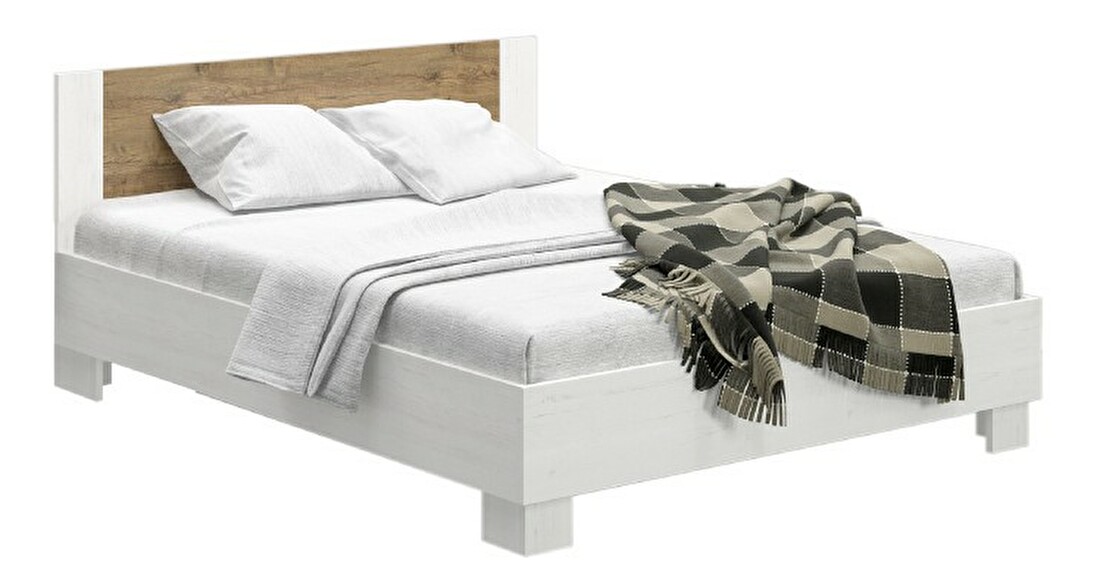 Manželská postel 160 cm Marlon (borovica anderson + dub) (s roštom) *výpredaj