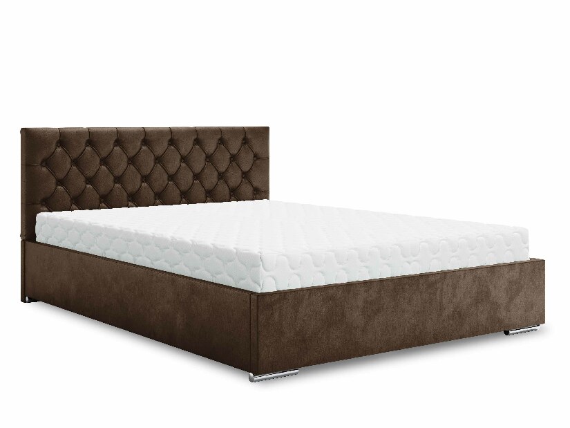 Manželská posteľ 160 cm Danita (hnedá) (s roštom a úložným priestorom)