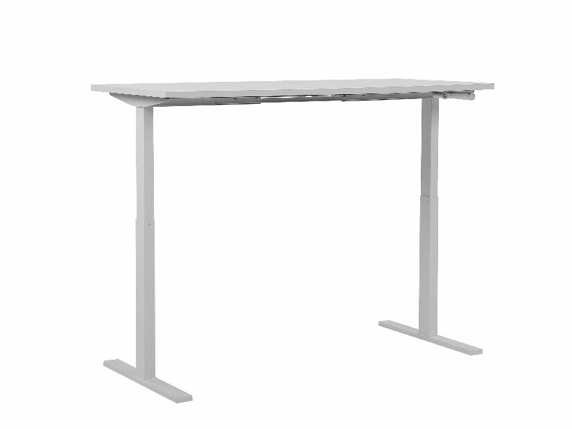Písací stôl Upgo (biela) (manuálne nastaviteľný)