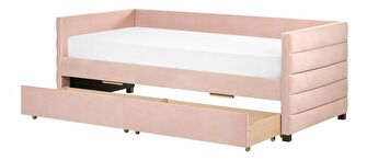 Jednolôžková posteľ 200 x 90 cm Marza (ružová)