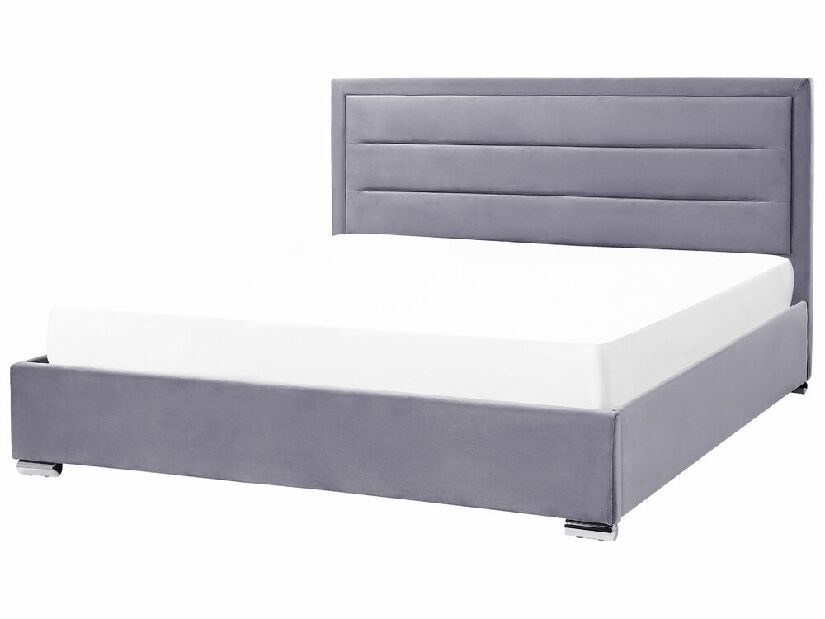 Manželská posteľ 180 cm Ruthine (sivá) (s roštom a úložným priestorom)