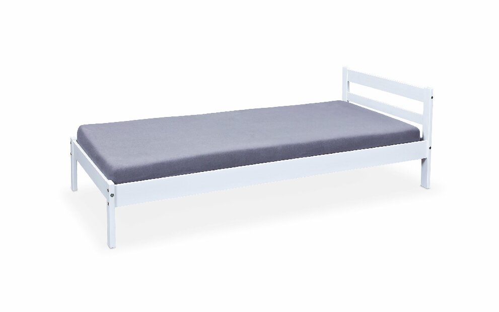 Jednolôžková posteľ 90 cm Finy (biela)