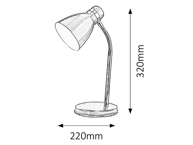 Stojanová lampa Patric 4205 (biela + chrómová)