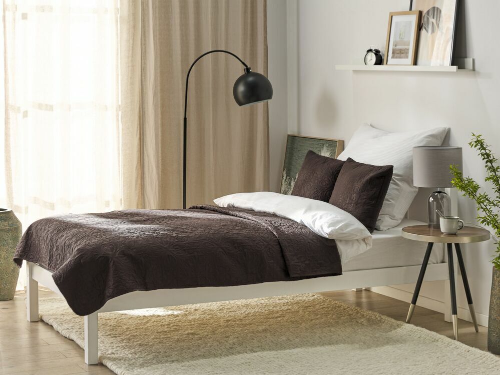 Súprava prehozu na posteľ a 2 vankúšov 140 x 210 cm Rockdale (hnedá) 
