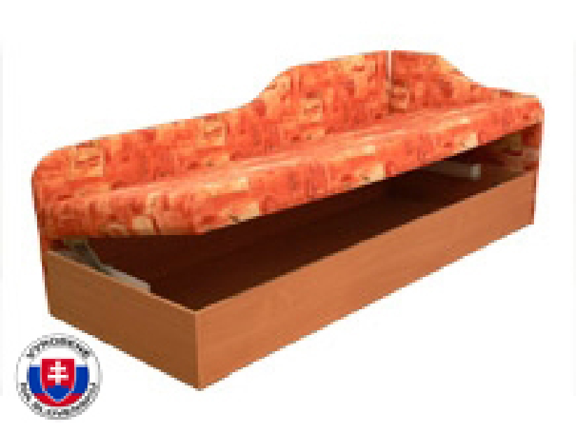 Jednolôžková posteľ (váľanda) 80 cm Eda 4/2 (s pružinovým matracom) (P)