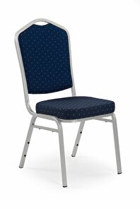 Jedálenská stolička Carn S (strieborná + modrá)