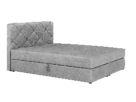 Manželská posteľ  Boxspring 180x200 cm Karum (svetlosivá) (s roštom a matracom) (sivá)