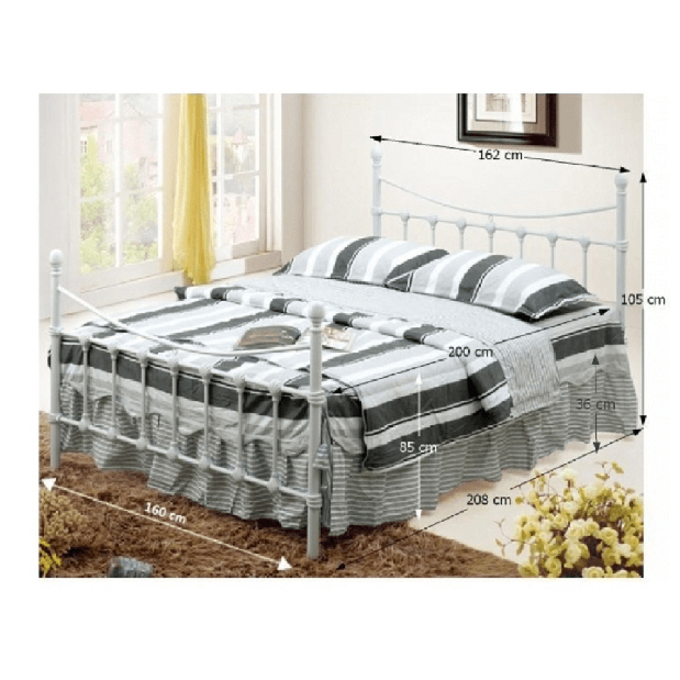 Manželská posteľ 160 cm Nivien (s roštom)