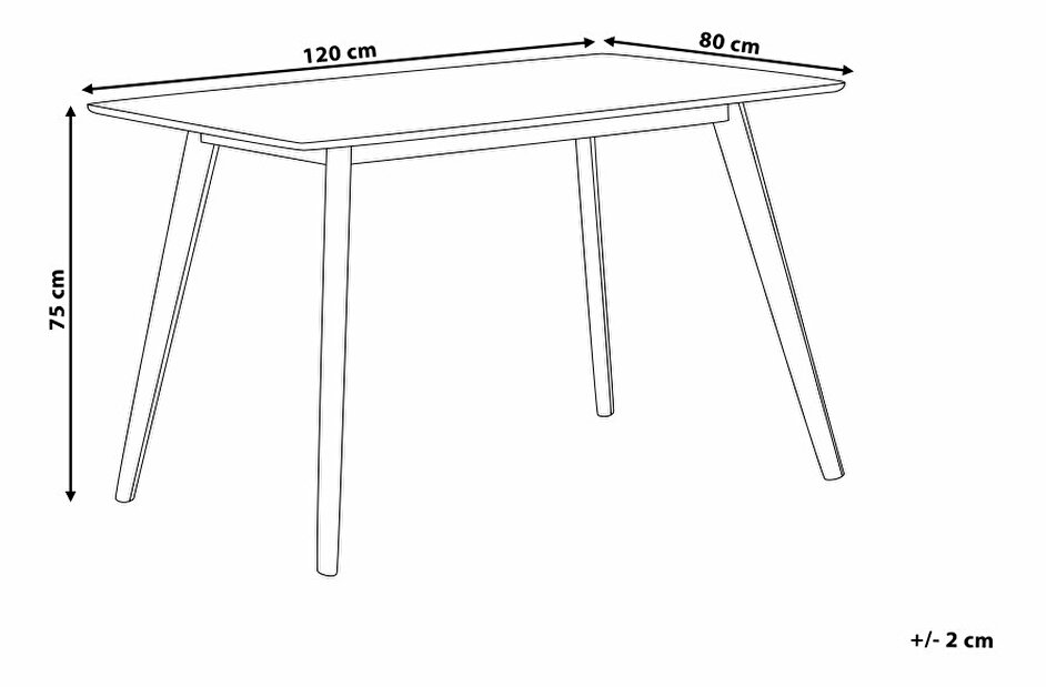Jedálenský stôl Falk II (pre 4 osoby) (biela)