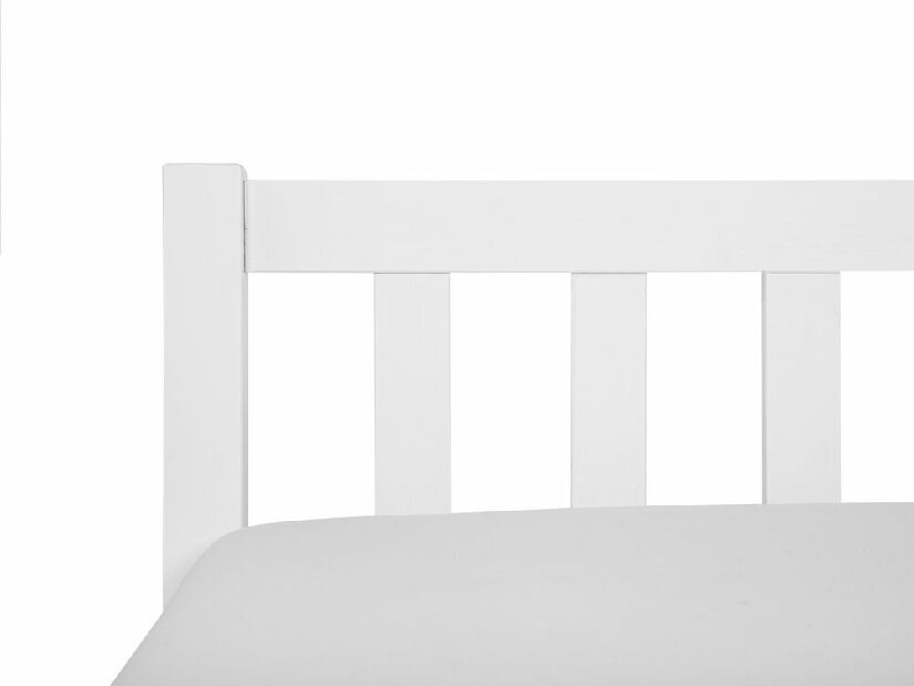 Manželská posteľ 180 cm FLORIS (s roštom) (biela)