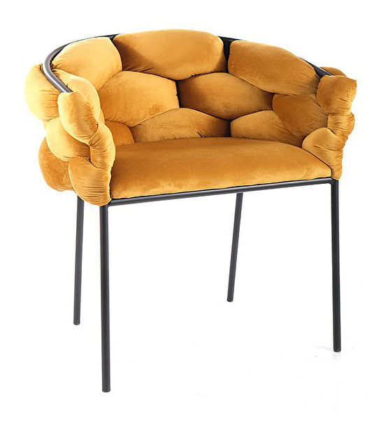 Jedálenská stolička Noemi (žltá + čierna)