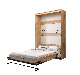Sklápacia posteľ 140 - Cassie (craft zlatý + čierna matná) (vertikálna) (s osvetlením)
