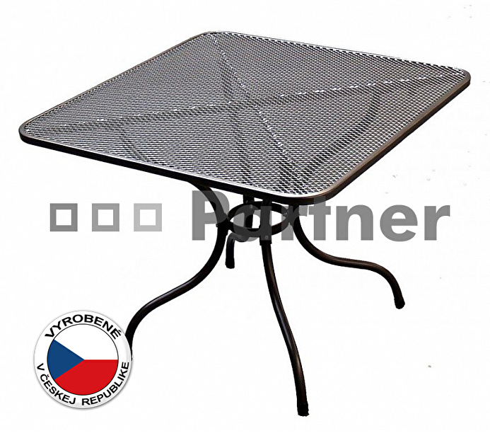 Záhradný stôl 105 x 105 cm (kov)