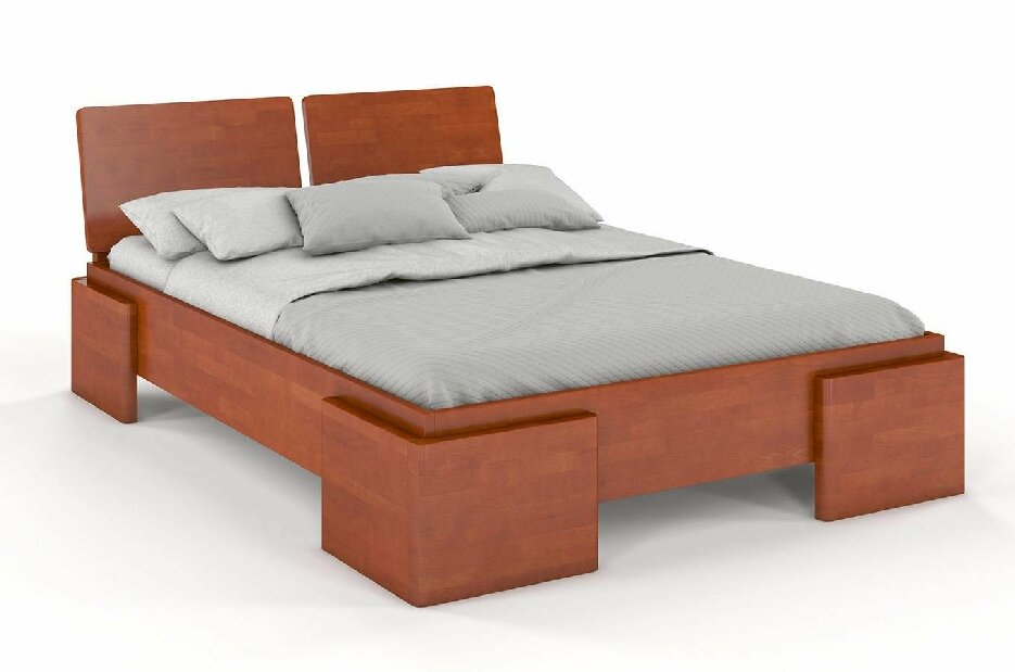 Manželská posteľ 200 cm Naturlig Jordbaer High (buk)