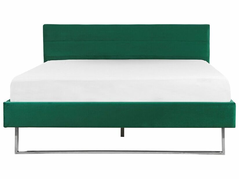 Manželská posteľ 180 cm BELAE (s roštom) (zelená)