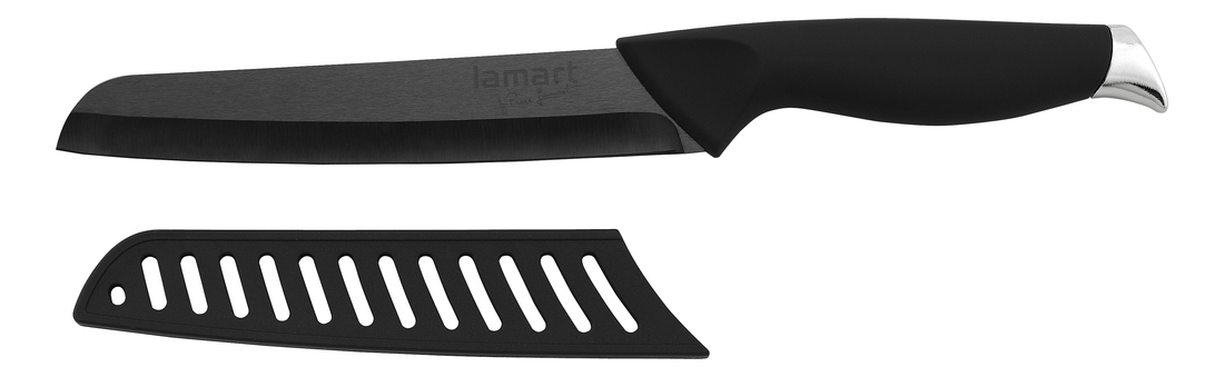 Kuchynský nôž Lamart plátkovací 15cm (čierna)