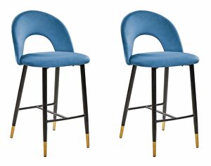 Set 2 ks barových stoličiek Fabian (modrá)