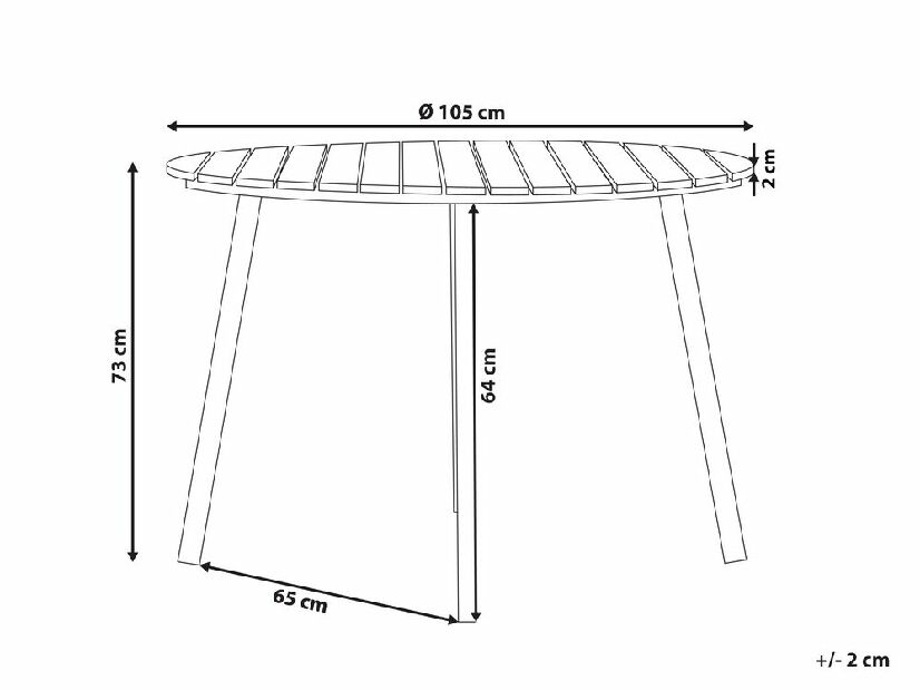 Záhradný stôl COVELL (hnedá) (pre 4 osoby)