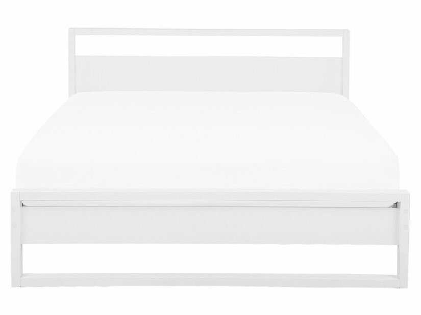 Manželská posteľ 160 cm GIACOMO (s roštom) (biela)