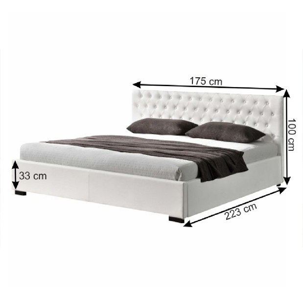 Manželská posteľ 160 cm Dorippa (s roštom a úl. priestorom)