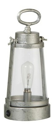 Dekoratívna lampa Jolipa Army Greenery (strieborná) 28x12x12cm 