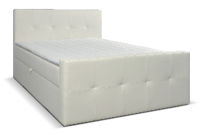 Manželská posteľ Boxspring 180 cm Annira (biela)