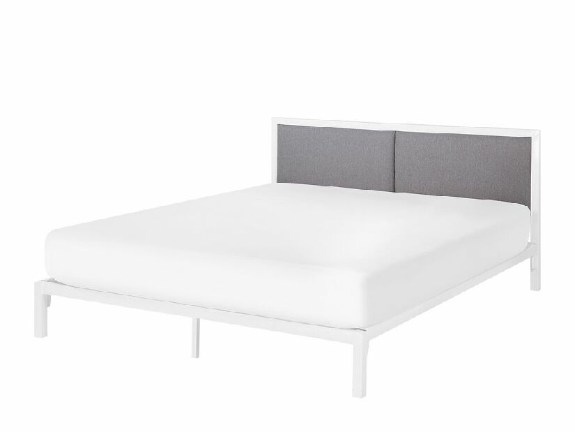 Manželská posteľ 160 cm CAMAR (s roštom) (biela)