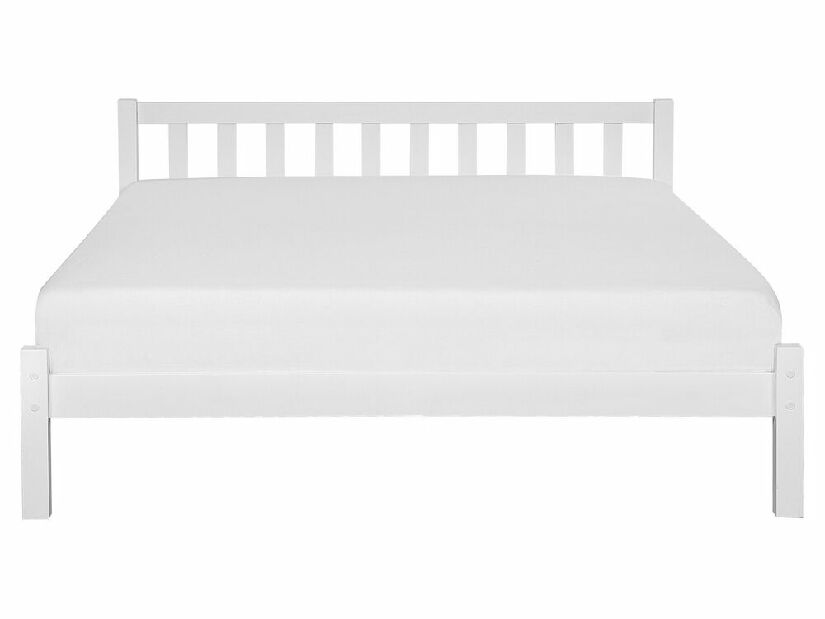 Manželská posteľ 160 cm FLORIS (s roštom) (biela)