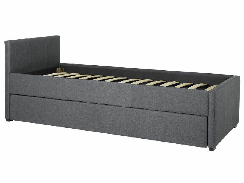 Rozkladacia posteľ 80 cm MERMAID (s roštom) (tmavosivá)