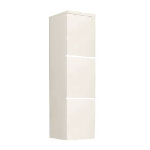 Kúpeľňová skrinka Maeve (biela + biela extra vysoký lesk)